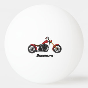 Motorfietafbeelding met snijder pingpongbal