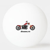 Motorfietafbeelding met snijder pingpongbal (Achterkant)