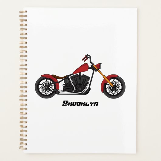Motorfietafbeelding met snijder planner (Voorkant)