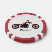 Motorfietafbeelding met snijder poker chips (Enkel)