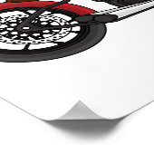 Motorfietafbeelding met snijder poster (Hoek)