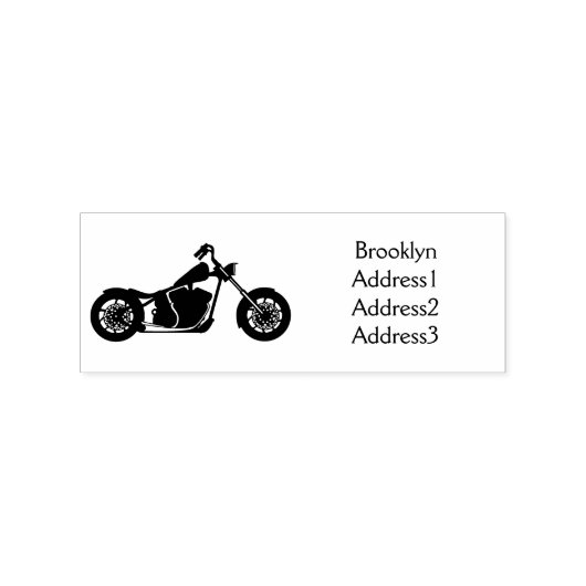 Motorfietafbeelding met snijder rubberstempel (Afrduk)