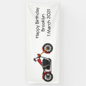Motorfietafbeelding met snijder spandoek (Verticaal)