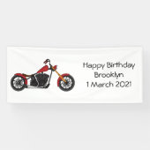 Motorfietafbeelding met snijder spandoek (Horizontaal)