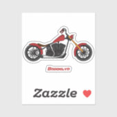 Motorfietafbeelding met snijder sticker (Vel)