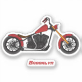 Motorfietafbeelding met snijder sticker (Voorkant)