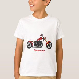 Motorfietafbeelding met snijder t-shirt