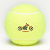 Motorfietafbeelding met snijder tennisballen (Achterkant)
