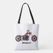 Motorfietafbeelding met snijder tote bag (Achterkant)