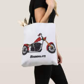 Motorfietafbeelding met snijder tote bag (Dichtbij)