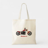 Motorfietafbeelding met snijder tote bag (Achterkant)