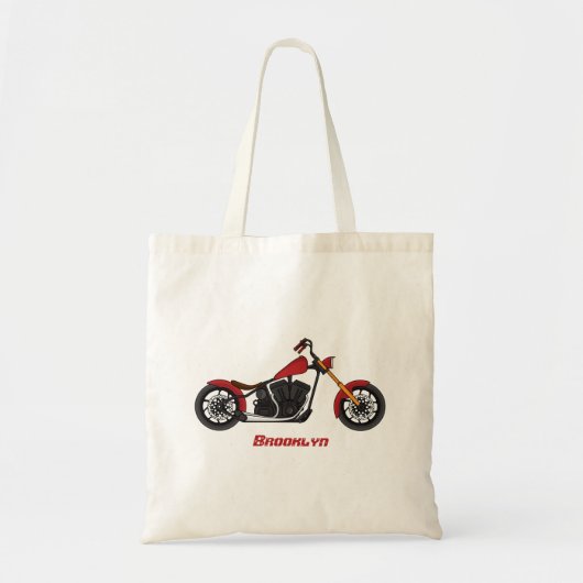 Motorfietafbeelding met snijder tote bag (Voorkant)