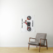 Motorfietafbeelding met snijder wandkleed (In situ)