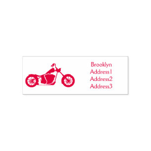 Motorfietafbeelding met snijder zelfinktende stempel