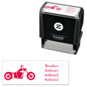 Motorfietafbeelding met snijder  zelfinktende stempel (In situ)