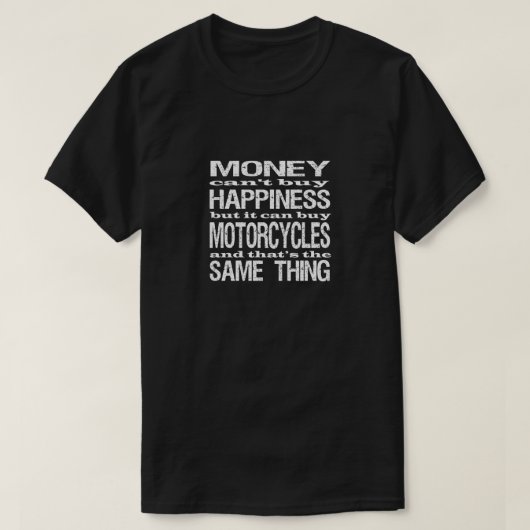 Motorfietgeluk T-shirt (Design voorkant)
