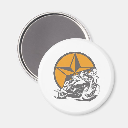  motorfietracecirkel ster magneet (Voorkant / Achterkant)