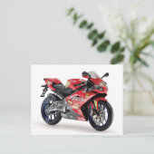 Motorfiets 05 briefkaart (Staand voorkant)
