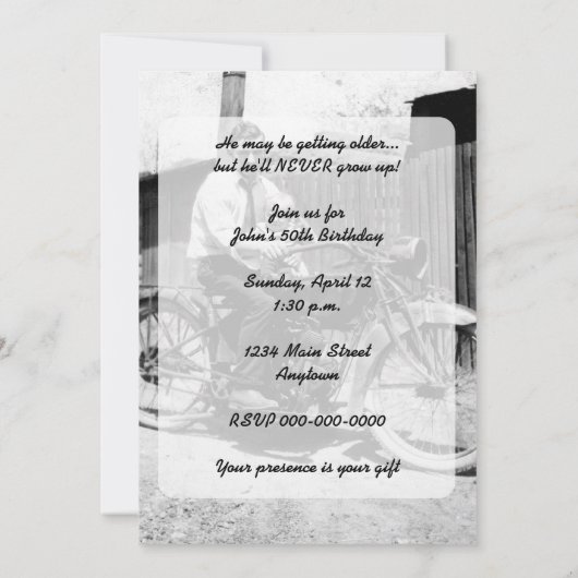  motorfiets 1920s Birthday Kaart (Achterkant)