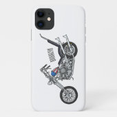 Motorfiets 1950 cartoon, afbeelding Case-Mate iPhone case (Achterkant)