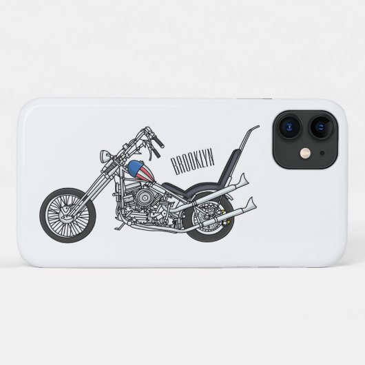 Motorfiets 1950 cartoon, afbeelding Case-Mate iPhone case (Achterkant (horizontaal))