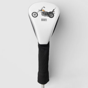 Motorfiets 1950 cartoon, afbeelding golfheadcover