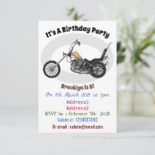 Motorfiets 1950 cartoon, afbeelding kaart (Staand voorkant)