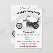 Motorfiets 1950 cartoon, afbeelding kaart (Voorkant / Achterkant)