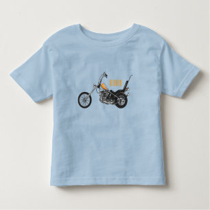 Motorfiets 1950 cartoon, afbeelding kinder shirts
