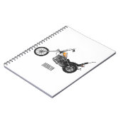 Motorfiets 1950 cartoon, afbeelding notitieboek (Linkerzijde)