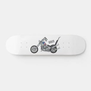 Motorfiets 1950 cartoon, afbeelding persoonlijk skateboard