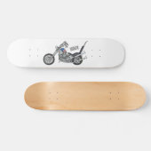 Motorfiets 1950 cartoon, afbeelding persoonlijk skateboard (Horizontaal)
