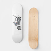Motorfiets 1950 cartoon, afbeelding persoonlijk skateboard (Voorkant)