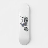 Motorfiets 1950 cartoon, afbeelding persoonlijk skateboard (Voorkant)