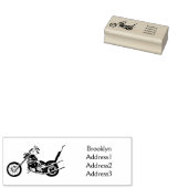 Motorfiets 1950 cartoon, afbeelding rubberstempel (Gestempeld)