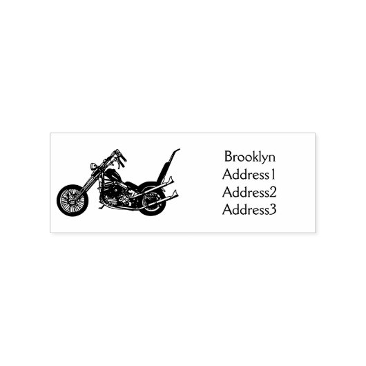 Motorfiets 1950 cartoon, afbeelding rubberstempel (Afrduk)