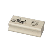 Motorfiets 1950 cartoon, afbeelding rubberstempel (Stempel)