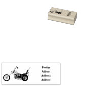 Motorfiets 1950 cartoon, afbeelding rubberstempel (Gestempeld)