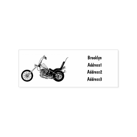 Motorfiets 1950 cartoon, afbeelding rubberstempel (Afrduk)