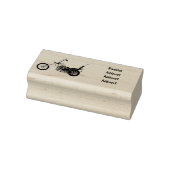 Motorfiets 1950 cartoon, afbeelding rubberstempel (Stempel)