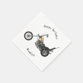 Motorfiets 1950 cartoon, afbeelding servet (Hoek)