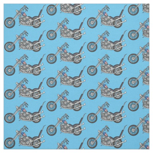 Motorfiets 1950 cartoon, afbeelding stof (Swatch)