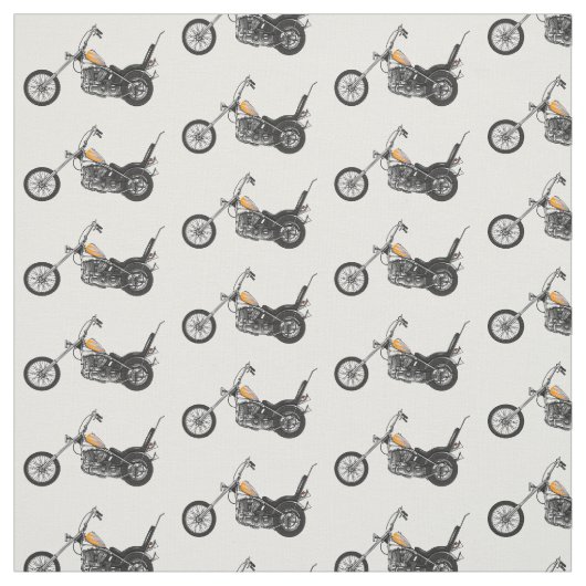 Motorfiets 1950 cartoon, afbeelding stof (Swatch)