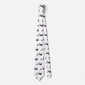 Motorfiets 1950 cartoon, afbeelding stropdas (Voorkant)