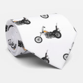 Motorfiets 1950 cartoon, afbeelding stropdas (Opgerold)