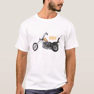 Motorfiets 1950 cartoon, afbeelding t-shirt