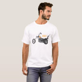 Motorfiets 1950 cartoon, afbeelding t-shirt (Voorkant volledig)