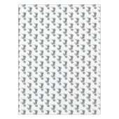 Motorfiets 1950 cartoon, afbeelding tafelkleed (Voorkant)