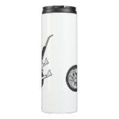 Motorfiets 1950 cartoon, afbeelding thermosbeker (Achterkant)