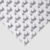 Motorfiets 1950 cartoon, afbeelding tissuepapier (Detail)